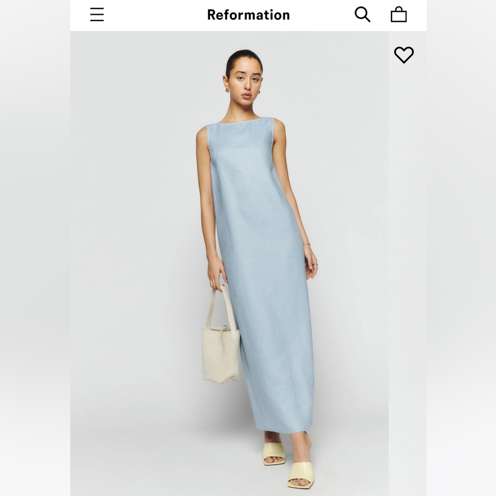 Reformation Marcie linen dress size 0 or xs